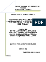 Propiedades Fisicoquímicas Del Agua 