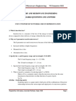 RF and Microwave Engineering Two Marks Questions and Answers