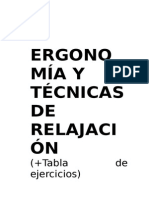 Ergonomía y Técnicas de Relajación