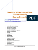 Staad - Pro V8i-Advanced Time History Analysis-Course Contents