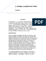 San Pablo, Testigo y Apóstol de Cristo