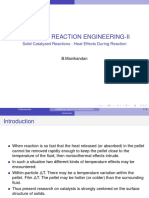 Chemical Reaction Engineering-Ii: Solid Catalyzed Reactions - Heat Effects During Reaction