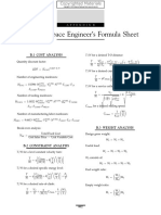 Aerospace Engineering Formula Sheet