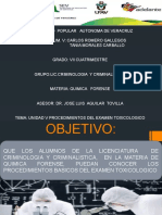 UNIDAD v. - Procedimiento Del Examen Toxicológico