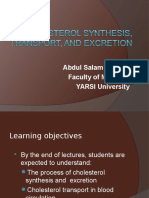 Cholesterol Synthesis, Transport, and Excretion