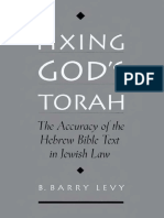 Fixing God's Torah The Accuracy of The Hebrew Bible Text in Jewish Law (2001)