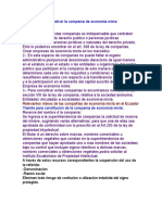 Requisitos para Construir La Companía de Economia Mixta