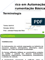 Instrumentação Industrial - Terminologia