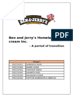 Ben and Jerry's Homeland Ice Cream Inc.: - A Period of Transition