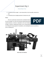 Experiment No 1: Direct Shear Test