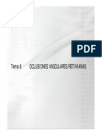 OFTALMOLOGIA Tema 6 Oclusiones Vasculares PDF