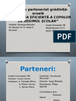 Proiect de Parteneriat Grădiniţă - Şcoală