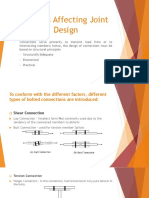 Factors Affecting Joint Design