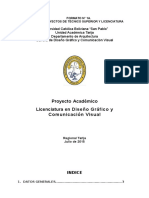 Plan de Estudios de Diseño Gráfico de Comunicación Visual