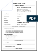 Curriculum Vitae: Personal Profile