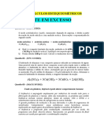 Lista de Exercícios de Cálculos Estequiométricos