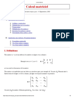 Calcul Matriciel PDF