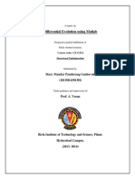 Differential Evolution Using Matlab: Mast. Mandar Pandurang Ganbavale (2013H143013H)