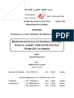 Ressources en Eau Et Gestion Integree Dans Le Bassiin Versant Du Saf-Saf (Nord-Est Algeriien)