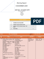 8 NOVEMBER 2009: Morning Report