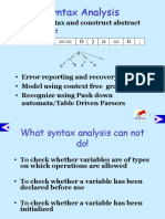 Syntax Analysis