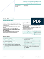 Claim For Repayment of Tax Deducted From Savings and Investments