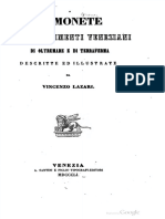 Le Monete Dei Possedimenti Veneziani Di Oltremare e Di Terraferma / Descr. Ed Illustrate Da Vincenzo Lazari