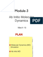 Module-3: Ab Initio Molecular Dynamics