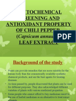 Phytochemical Screening and Antioxidant Property of Chili Pepper