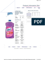 Lysol® All Purpose Cleaner - Pourable - Island Berries: Material Safety Data Sheets