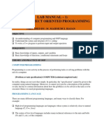 CPP - Lab Manual 1 - Basics of OOP