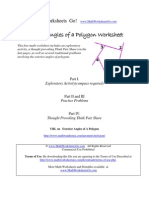 Exterior Angles of Polygon Worskheet