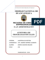 Auditoria de Programas Sociales