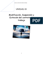 Tema 10 Modificación. Suspensión y Extinción Del Contrato de Trabajo