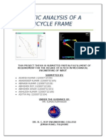 Static Analysis of A Bycycle Frame