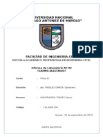 INFORME II. Campo Electrico - Fisica III