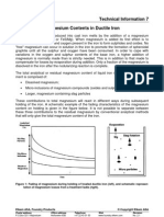 Magnesium Contents in Ductile Iron