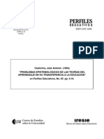 Problemas Epistemológicos de Las Teorías Del Aprendizaje en Su Transferencia en La Educación - Castorina