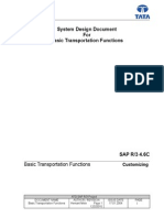 SAP Basic Transportation Functions