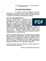 Declaracion Jurada Vehiculo