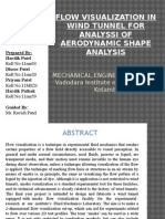 Flow Visualization in Wind Tunnel For Analyssi of Aerodynamic Shape Analysis