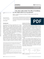 Effect of Cation On Room Temperature Ionic Liquids