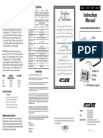 Certificate of Calibration: Instruction Manual