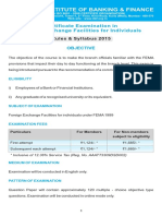 Indian Institute of Banking & Finance: Certificate Examination in Foreign Exchange Facilities For Individuals