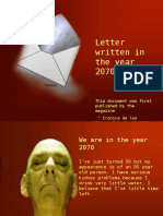 Letter Written in The Year 2070