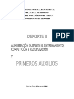 Alimentación y Primeros Auxilios