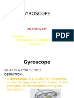 Gyroscope: Presenter: Muhammad Khurram Javed 2008-EP-17