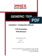 Generic 7Sw: Installation / Configuration Manual T150 Transmitter R160 Receiver