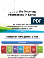 Roles of Oncology Pharmacists in Korea 20140928