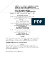 Método de Ensayo para El Análisis Por Tamizado de Los Agregados Finos y Gruesos. y Método de Ensayo para Determinar Las Impurezas Orgánicas en Agregado Fino para Concreto.